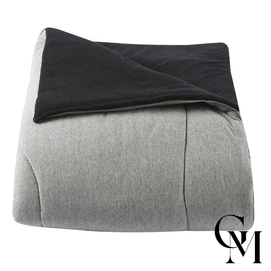 Edredom Queen De Malha Tóquio Havan Casa - Cinza Preto - Imagem 3