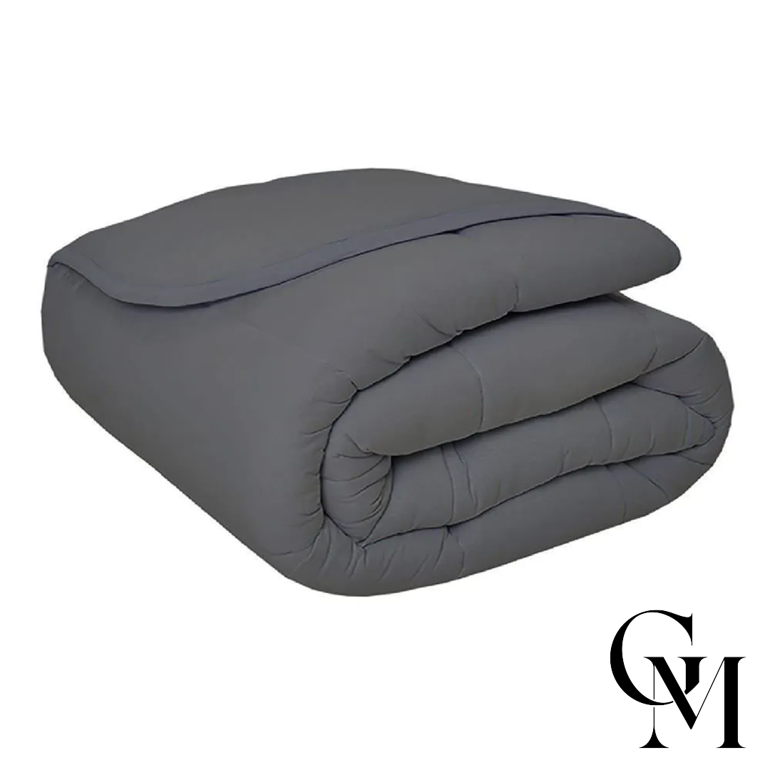 Edredom Queen Malha Dupla Face Havan Casa - Cinza