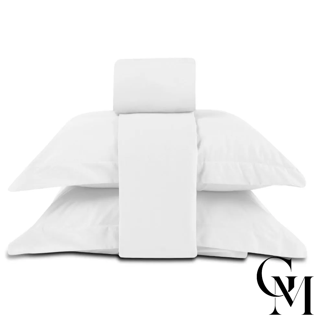 Jogo de Cama Queen Percal Buona Fortuna 4 pçs - Branco