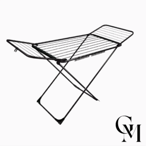 Varal De Chão Com Abas E Rodinhas Pegasús Secalux - Preto